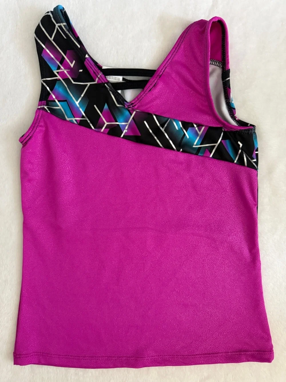 {Danskin} Freestyle | Rhinestone Gymnastics Tank Top & Shorts Set Black (S 6/6X)